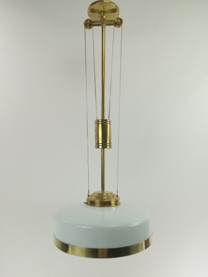 Art Deco Viennese Chandelier with Opal Glass-KDB-1447886