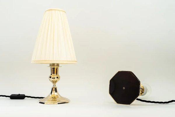 Art Deco Viennese Table Lamps with Fabric Shades, 1920s, Set of 2-SPD-1229073