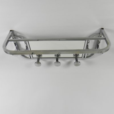 Art Deco Wall Coat Rack in Chrome-Plated Brass, 1930s-TL-1761796