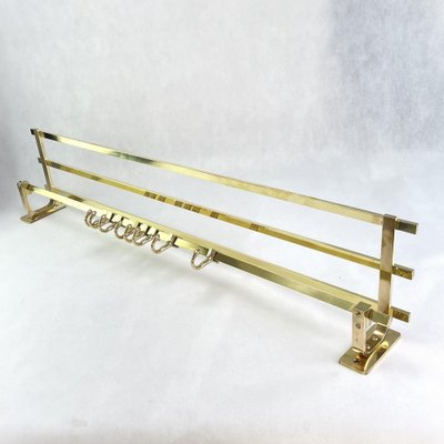 Art Deco Wall Coat Rack in Gold Brass, 1930s-JUZ-1752054