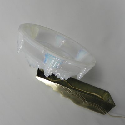 Art Deco Wall Lamp in Opalescent Glass, 1930s-TL-1785090