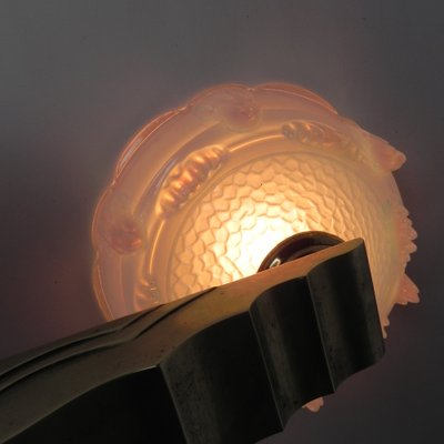 Art Deco Wall Lamp in Opalescent Glass, 1930s-TL-1785090