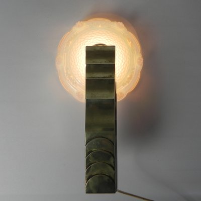 Art Deco Wall Lamp in Opalescent Glass, 1930s-TL-1785090