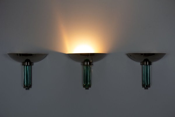 Art Deco Wall Lights, 1930, Set of 3-US-2034474