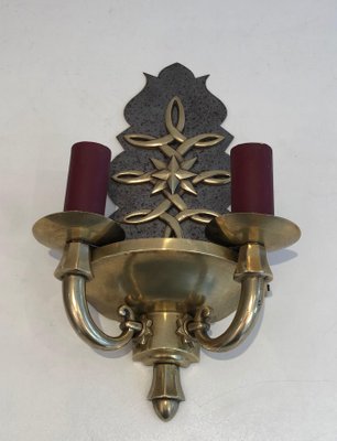 Art Deco Wall Lights in the style of Jules Leleu, Set of 2-BA-1365409