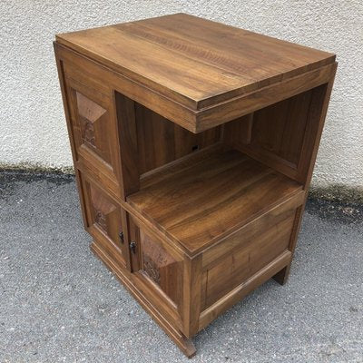 Art Deco Walnut Bar Cabinet, 1920s-SDV-740036