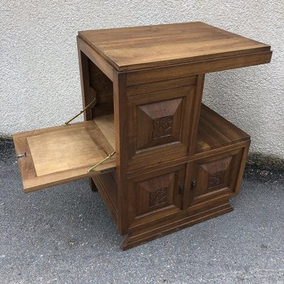 Art Deco Walnut Bar Cabinet, 1920s-SDV-740036