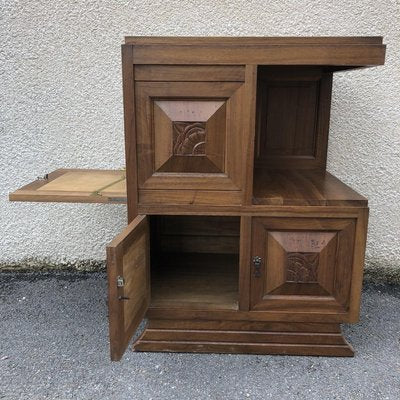 Art Deco Walnut Bar Cabinet, 1920s-SDV-740036