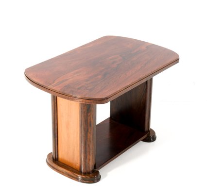 Art Deco Walnut Coffee Table from Broeders Rens Amsterdam, 1930s-MY-1150823