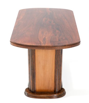 Art Deco Walnut Coffee Table from Broeders Rens Amsterdam, 1930s-MY-1150823