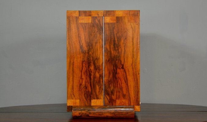 Art Deco Walnut Countertop Bar Cabinet from Albicocchi & Frediani, Italy, 1920s-QZZ-1309731