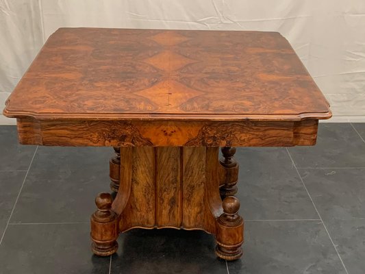 Art Deco Walnut Dining Table, 1930s-IJR-589355