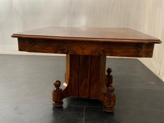 Art Deco Walnut Dining Table, 1930s-IJR-589355