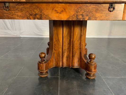 Art Deco Walnut Dining Table, 1930s-IJR-589355