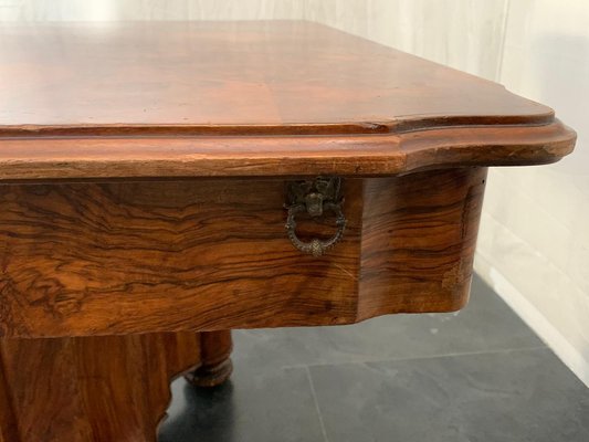 Art Deco Walnut Dining Table, 1930s-IJR-589355