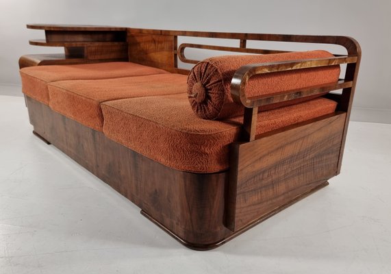 Art Deco Walnut Sofa, 1930s-BYY-2020129