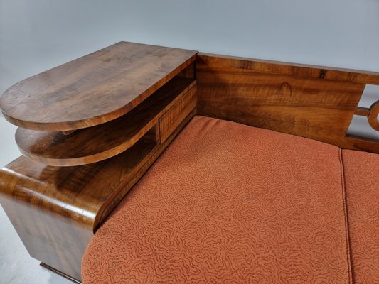 Art Deco Walnut Sofa, 1930s-BYY-2020129