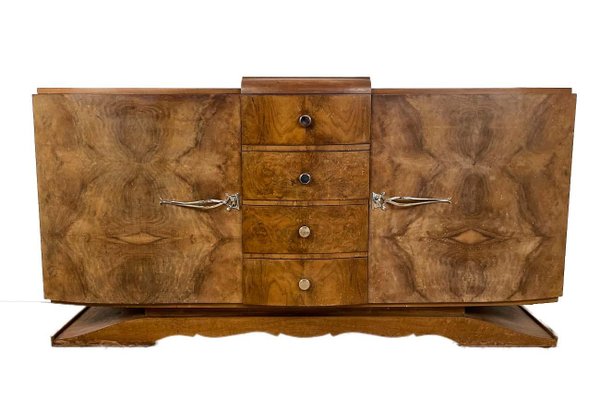 Art Deco Walnut Veneer Sideboard, France, 1925-VMP-1179936