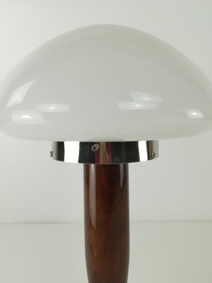 Art Deco Wood and Glass Mushroom Lamp, France, 1930-KDB-1285633