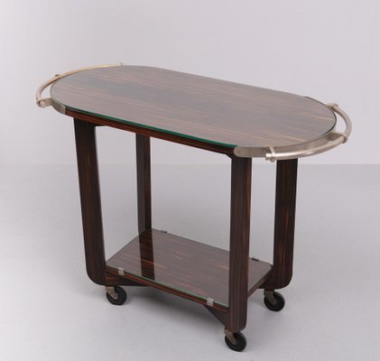 Art Deco Wood Serving Trolley, 1930s-GCG-1817490