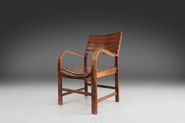 Art Deco Wooden Armchair, 1930s-YSY-1797486