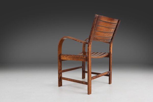 Art Deco Wooden Armchair, 1930s-YSY-1797486