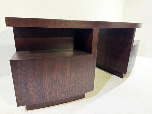 Art Deco Wooden Desk with Drawers, 1930s-FGA-1761383