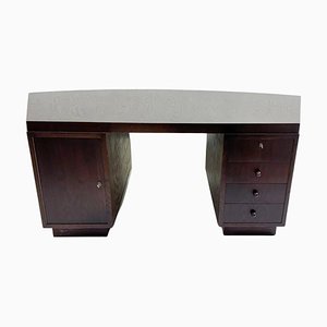 Art Deco Wooden Desk with Drawers, 1930s-FGA-1761383