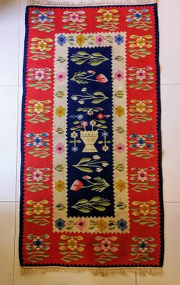 Art Deco Wool Kilim Rug, 1930s, Set of 2-FSD-827173