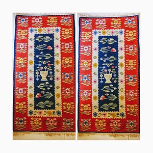 Art Deco Wool Kilim Rug, 1930s, Set of 2-FSD-827173