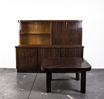 Art Deco Writing Dresser with Table in the Style of Bruno Paul, 1930s, Set of 2-VLO-1343797