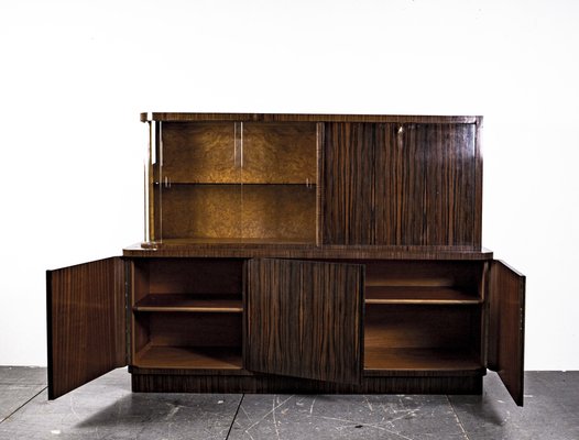 Art Deco Writing Dresser with Table in the Style of Bruno Paul, 1930s, Set of 2-VLO-1343797