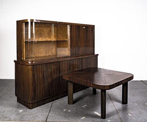 Art Deco Writing Dresser with Table in the Style of Bruno Paul, 1930s, Set of 2-VLO-1343797