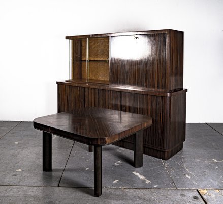 Art Deco Writing Dresser with Table in the Style of Bruno Paul, 1930s, Set of 2-VLO-1343797