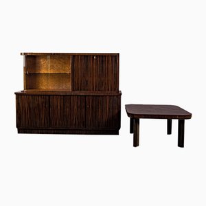 Art Deco Writing Dresser with Table in the Style of Bruno Paul, 1930s, Set of 2-VLO-1343797