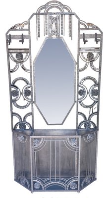 Art Deco Wrought Iron Cloakroom by Edgar-William Brandt, 1930s-AWH-1733155