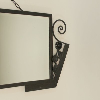 Art Deco Wrought Iron Mirror, 1920s-NE-826088