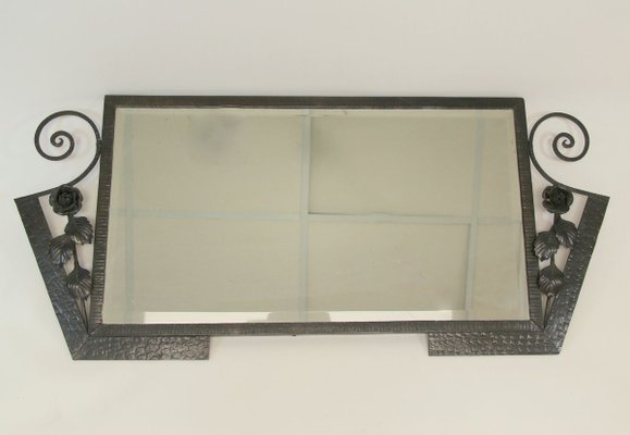 Art Deco Wrought Iron Mirror, 1920s-NE-826088