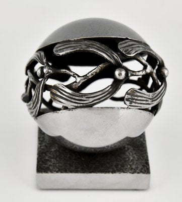 Art Deco Wrought Iron Mistletoe Paperweight by Edgar Brandt, France, 1921-KTN-1422843