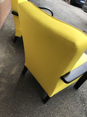 Art Deco Yellow Armchairs, 1920s, Set of 2-OXJ-679053