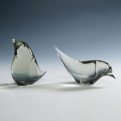 Art Glass Birds attributed to Livio Seguso, 1970s, Set of 2-KJP-2036581