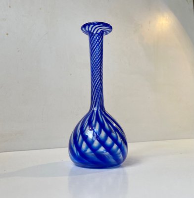 Art Glass Blue Twisted Vase by Martin B. Møller for Glashytten, 2000s-LCR-1411067