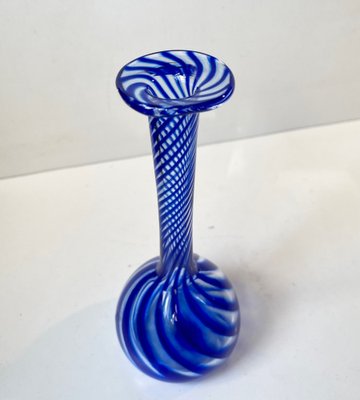 Art Glass Blue Twisted Vase by Martin B. Møller for Glashytten, 2000s-LCR-1411067