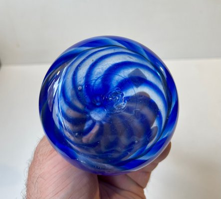 Art Glass Blue Twisted Vase by Martin B. Møller for Glashytten, 2000s-LCR-1411067