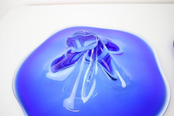 Art Glass Bowls attributed to Josef Hospodka for Chribska Glassworks, 1960s, Set of 2-TZ-1431438