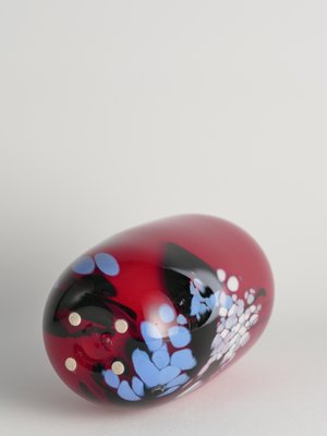 Art Glass Cherry Red Vase by Mikael Axenbrant, Sweden, 1990s-RUK-1824906