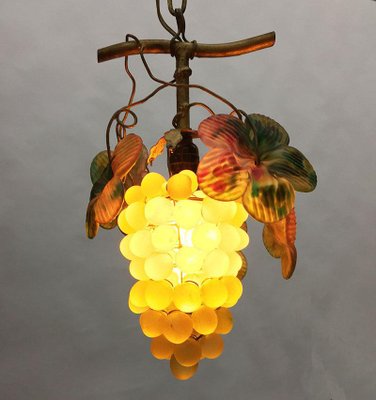 Art Glass Grape Pendant Lamp, 20th Century-UCH-1224624