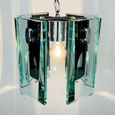 Art Glass Italian Pendant Lamp from Fontana Arte, Italy, 1970s-WQC-1193153