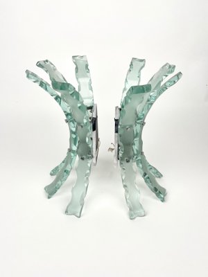 Art Glass Sconces by 04 Zero Quattro for Fontana Arte, Italy, 1970s, Set of 2-LYQ-1171344