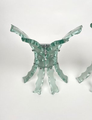 Art Glass Sconces by 04 Zero Quattro for Fontana Arte, Italy, 1970s, Set of 2-LYQ-1171344